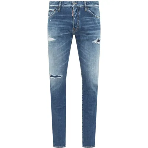 Zerrissene Denim Jeans , Herren, Größe: XL - Dsquared2 - Modalova