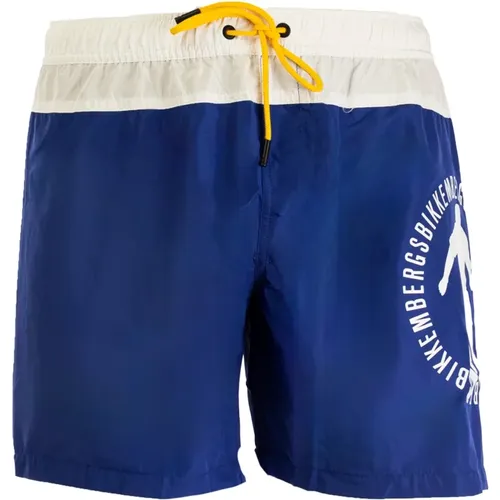 Herren Badehose Blau Sommerstil , Herren, Größe: M - Bikkembergs - Modalova