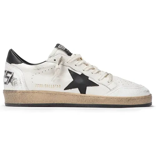 Nappa Leder Stern Sneaker , Herren, Größe: 45 EU - Golden Goose - Modalova