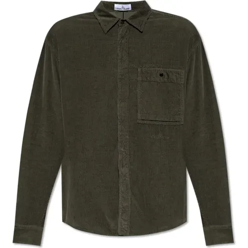 Corduroy shirt , male, Sizes: S, L, 2XL, XL - Stone Island - Modalova