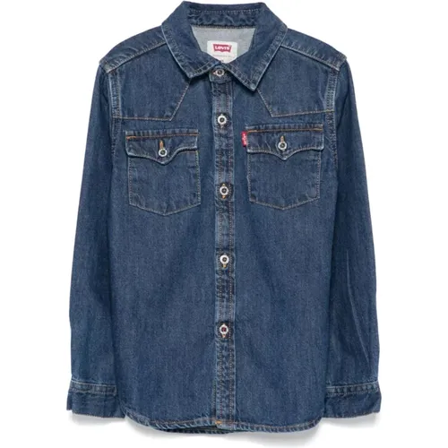 Blaue Denim Western Style Hemd Levi's - Levis - Modalova