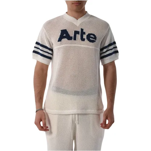 Knit Stripe V-Neck Sweater , male, Sizes: L - Arte Antwerp - Modalova