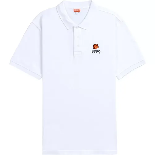 Weiße Boke Flower Polo Shirt , Herren, Größe: L - Kenzo - Modalova