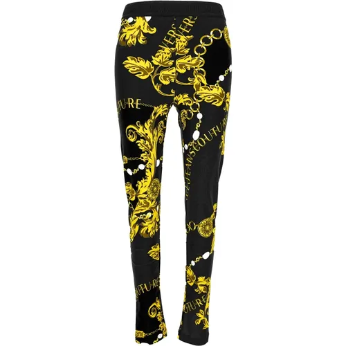 Schwarze Leggings , Damen, Größe: M - Versace Jeans Couture - Modalova