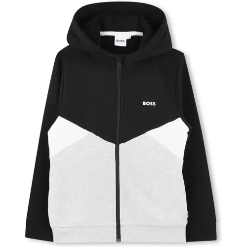 Sweatshirt mit Farbblock und Logodruck - Hugo Boss - Modalova