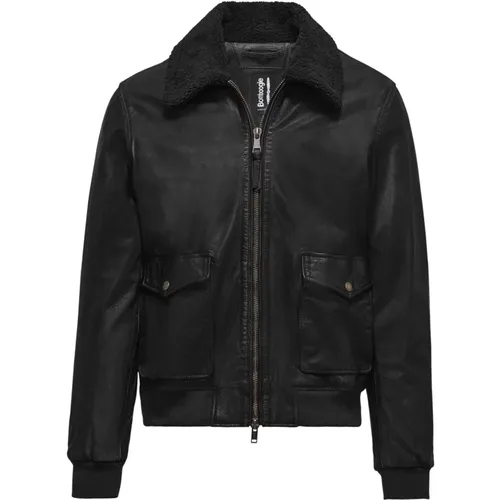 Prit Leather Jacket , male, Sizes: S, M, L, 2XL - BomBoogie - Modalova