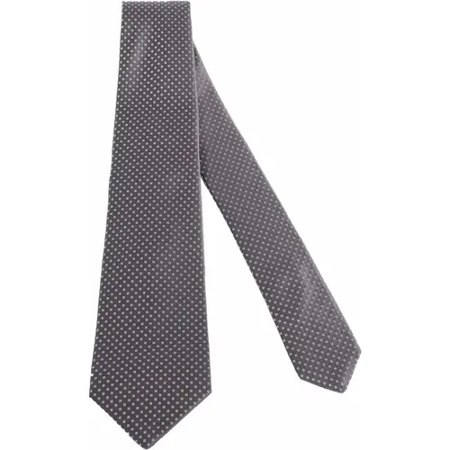 Silk Geometric Design Tie , male, Sizes: ONE SIZE - Kiton - Modalova