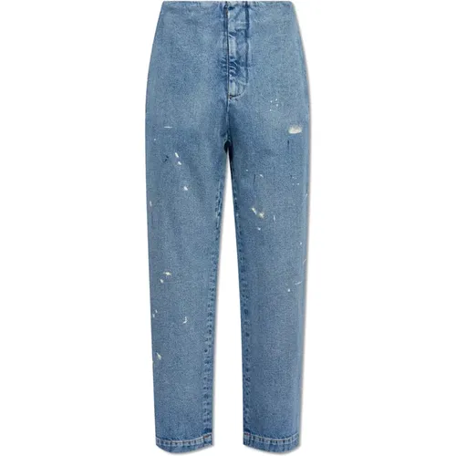 Jeans with paint splatters , male, Sizes: XL, S, M - MM6 Maison Margiela - Modalova