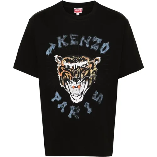 Tiger Logo Oversize T-shirt , male, Sizes: L - Kenzo - Modalova