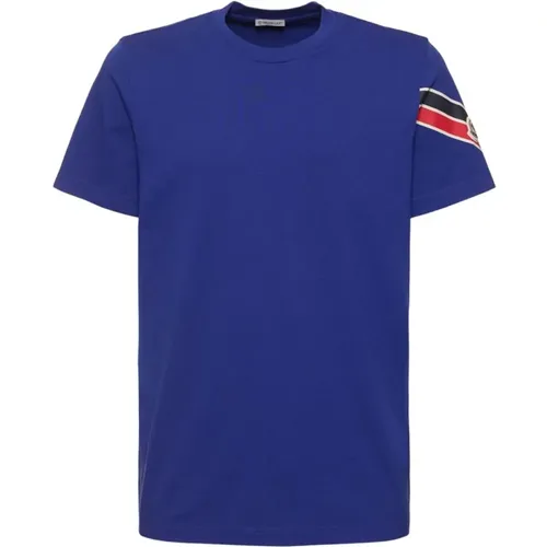 Diagnol Shoulder Stripe T-Shirt in , male, Sizes: M - Moncler - Modalova