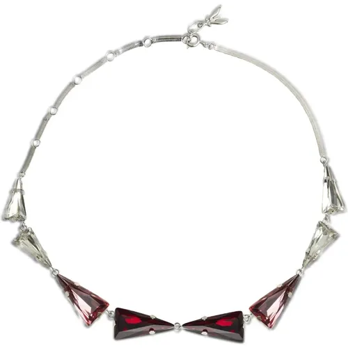 Halskette Messing und Glas Halskette , Damen, Größe: ONE Size - PATRIZIA PEPE - Modalova