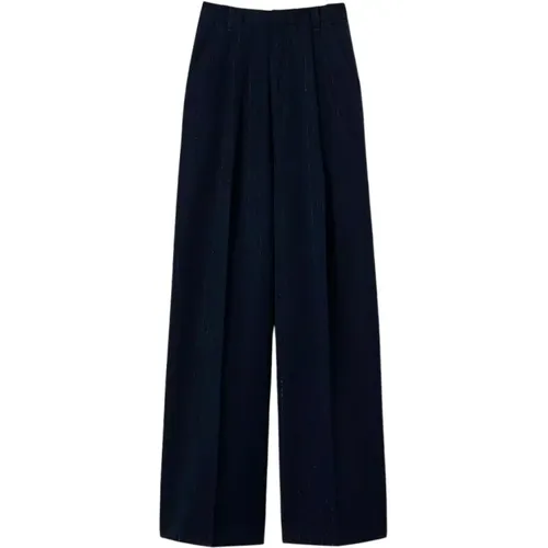 Lurex-Gestreifte Wide-Leg-Hose , Damen, Größe: XS - Twinset - Modalova