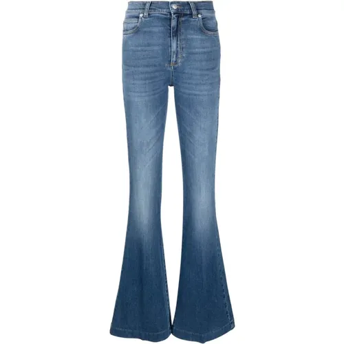 Patch Logo Boot-Cut Jeans , female, Sizes: W27, W28, W29 - alexander mcqueen - Modalova