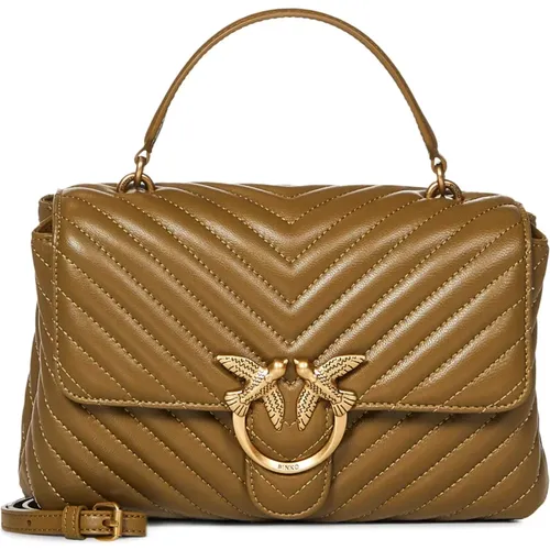 Grüne Love Birds Diamond Cut Tasche - pinko - Modalova