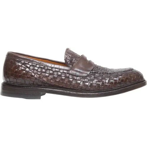 Ebony braided moccasin , male, Sizes: 8 UK, 8 1/2 UK, 9 UK, 7 UK - Green George - Modalova