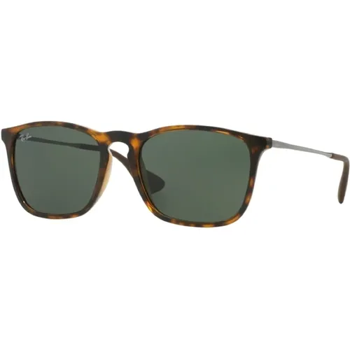 Quadratische Unisex-Sonnenbrille Grün Havana , Herren, Größe: 54 MM - Ray-Ban - Modalova