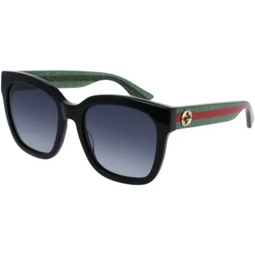 Gg0034Sn Black Grey Sunglasses , unisex, Sizes: 54 MM - Gucci - Modalova