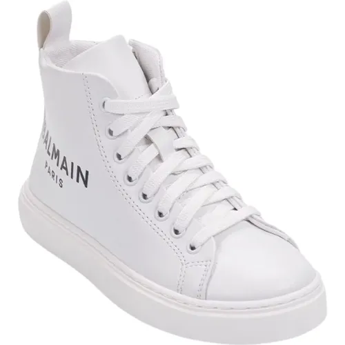 Solid color sneakers , female, Sizes: 4 UK - Balmain - Modalova