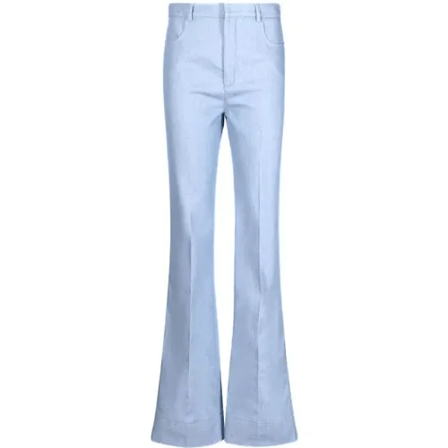 Hellblaue Flared Denim Jeans , Damen, Größe: L - Saint Laurent - Modalova