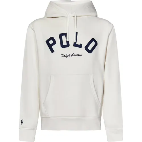 Weißer Sweatshirt Aw24 Stilvolles Logo-Patch , Herren, Größe: M - Polo Ralph Lauren - Modalova