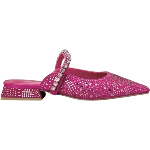 Crystal Flat Shoe , female, Sizes: 6 UK, 3 UK, 8 UK, 5 UK, 4 UK, 9 UK, 7 UK - Alma en Pena - Modalova