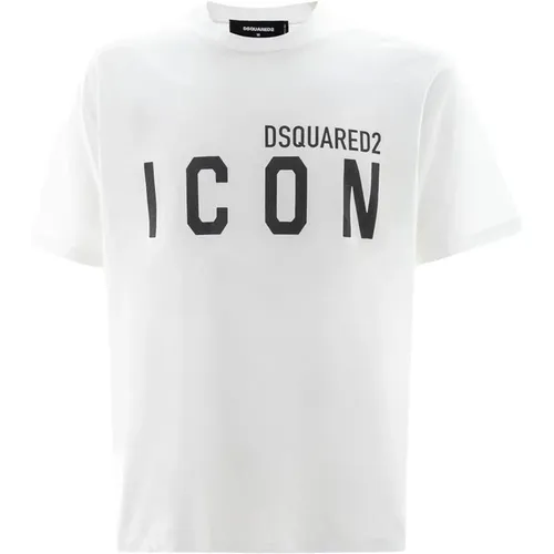 Classic Cotton Tee for Men , male, Sizes: M, S, L, XL - Dsquared2 - Modalova