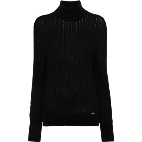 Ribbed-Knit Jumper with Roll Neck , female, Sizes: XS, S - Kiton - Modalova