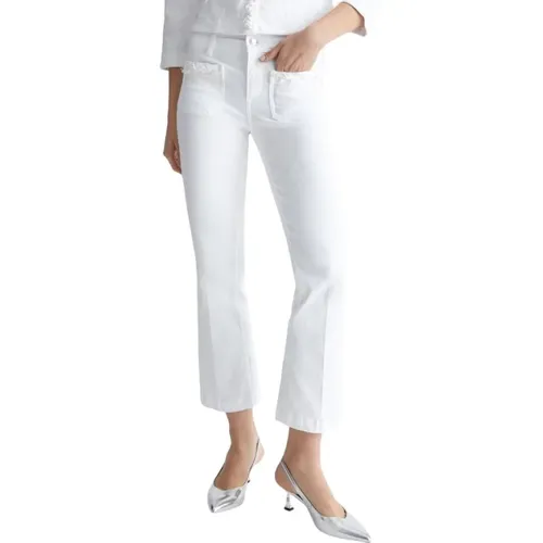 Weiße Slim Leg Jeans Ua4147T3546.11111 , Damen, Größe: W30 - Liu Jo - Modalova