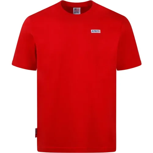 Logo Icon Cotton T-Shirt , male, Sizes: M, S, L - Autry - Modalova