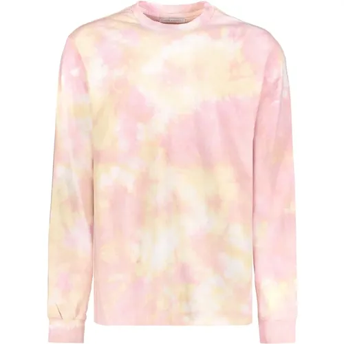 Rippkanten Tie-Dye Baumwoll-T-Shirt , Herren, Größe: M - John Elliott - Modalova