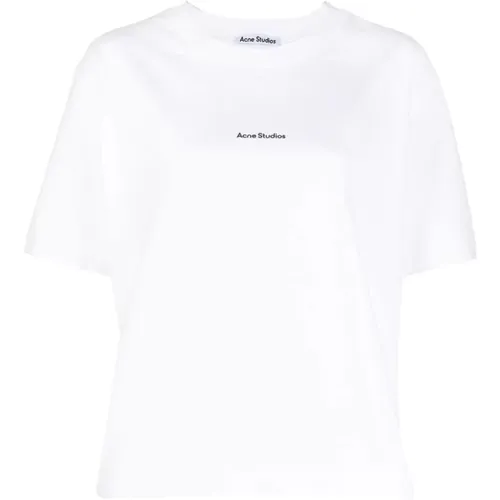 T-Shirt mit umgekehrtem Logo-Druck - Acne Studios - Modalova