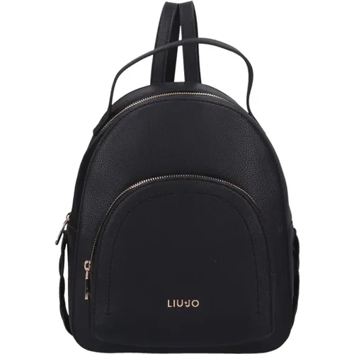 Eco Leather Backpack with Embossed Design , female, Sizes: ONE SIZE - Liu Jo - Modalova