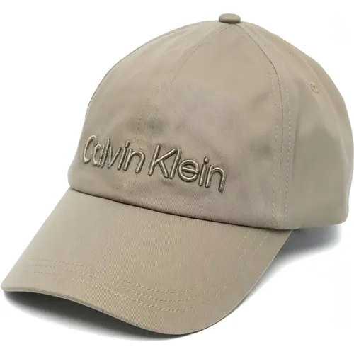 Cotton Embroidered Cap , male, Sizes: ONE SIZE - Calvin Klein - Modalova