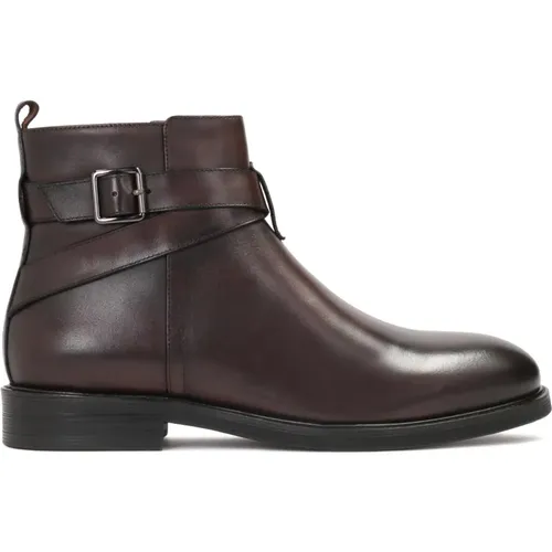 Elegante Braune Herrenschuhe aus Leder , Herren, Größe: 44 EU - Kazar - Modalova