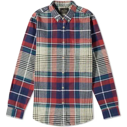 Trim Check Shirt , male, Sizes: S, XL, M - Portuguese Flannel - Modalova