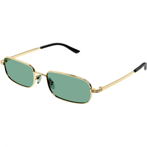 Gold Sunglasses with Original Accessories , male, Sizes: 57 MM - Gucci - Modalova