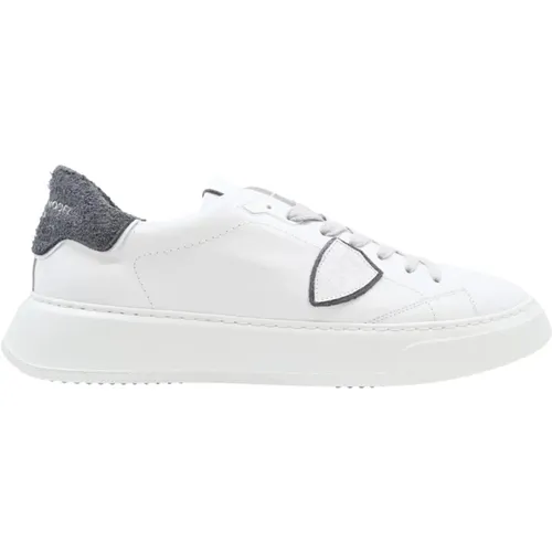 Niedrige Blanc Jeans Sneakers - Philippe Model - Modalova