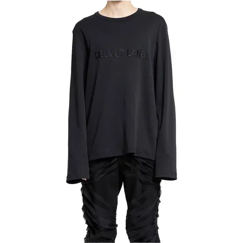 Embroidered Logo Oversized T-Shirt , male, Sizes: M, 2XL, L - Helmut Lang - Modalova