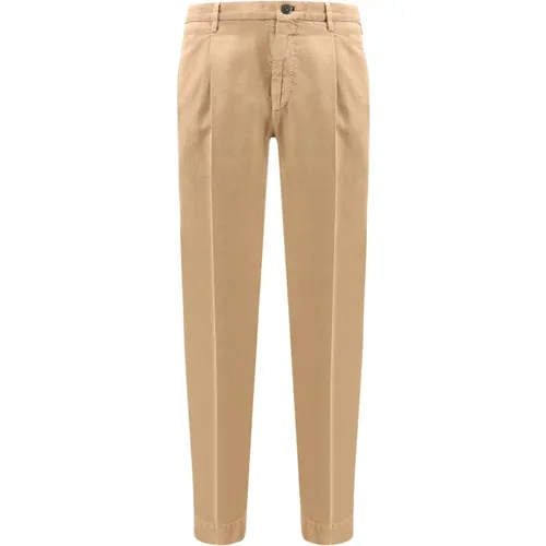 Cotton Trousers with Pincers , male, Sizes: M, S - Incotex - Modalova