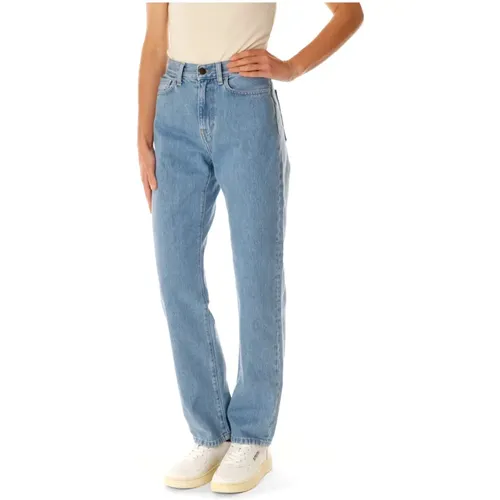 High Waist Straight Fit Denim Hose , Damen, Größe: W29 - Carhartt WIP - Modalova