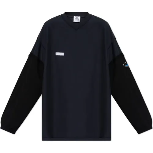 T-Shirt mit Logo , Herren, Größe: XL - Vetements - Modalova