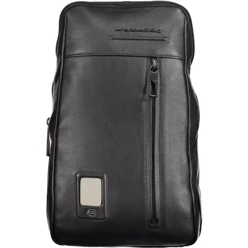 Elegante schwarze Leder-Laptoptasche - Piquadro - Modalova