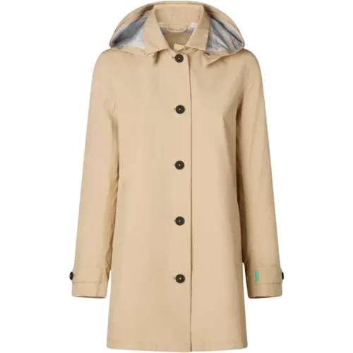 Removable Hooded Trench Coat , female, Sizes: XS, 2XL, M, S - Save The Duck - Modalova