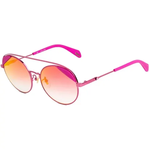 Rosa Metall Sonnenbrille für Frauen , Damen, Größe: 54 MM - Police - Modalova