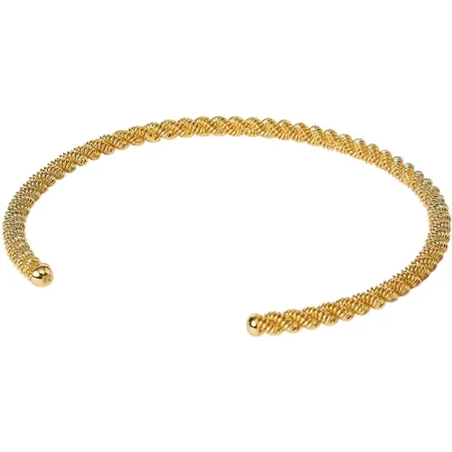 Spiral Choker with Gold Plating , female, Sizes: ONE SIZE - Federica Tosi - Modalova
