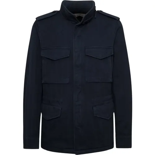 And Green Denim Coat , male, Sizes: M - Aspesi - Modalova