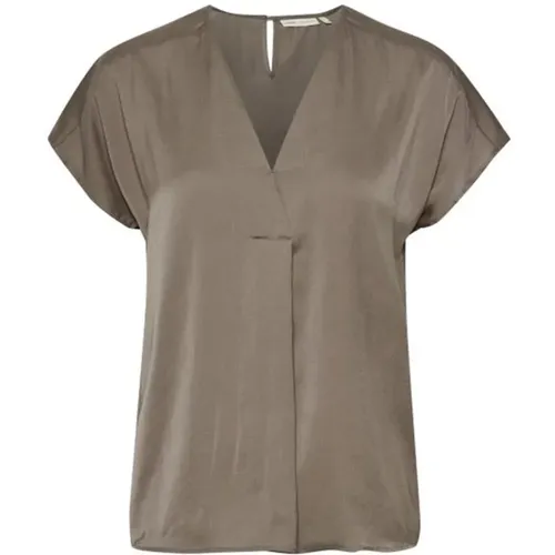 Sandy Grey V-Ausschnitt Bluse , Damen, Größe: L - InWear - Modalova