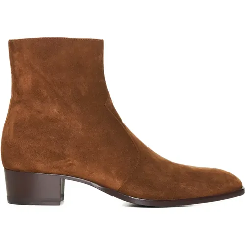 Wyatt Ankle Boots , male, Sizes: 7 1/2 UK, 9 UK, 10 UK, 7 UK, 8 UK, 8 1/2 UK, 5 UK - Saint Laurent - Modalova