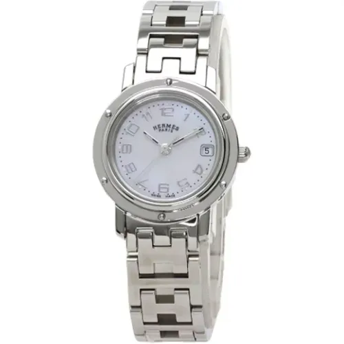 Pre-owned stainless steel silver Hermès watch , female, Sizes: ONE SIZE - Hermès Vintage - Modalova