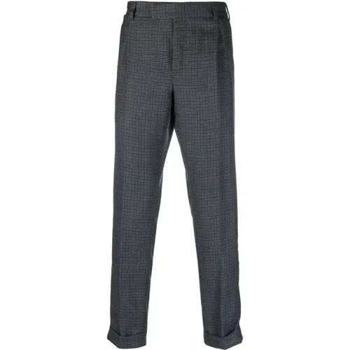 Tailored Wool Trousers, Grey, Belt Loops , male, Sizes: 2XL - PT Torino - Modalova